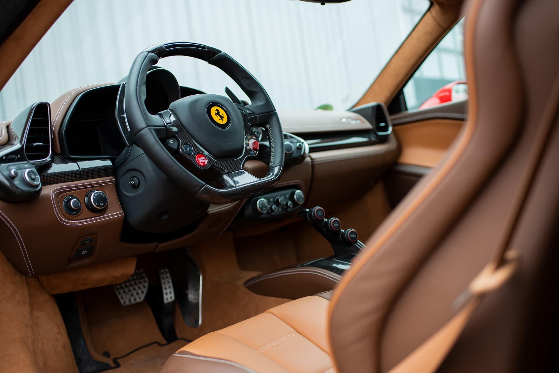 Luxury sports car interior
